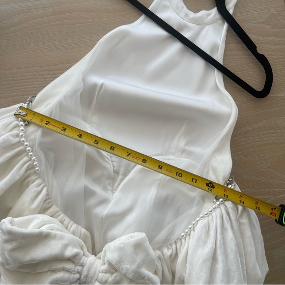 Nana Jacqueline Sienna Halter Bubble Hem Jumpsuit in White - Picture 14 of 16